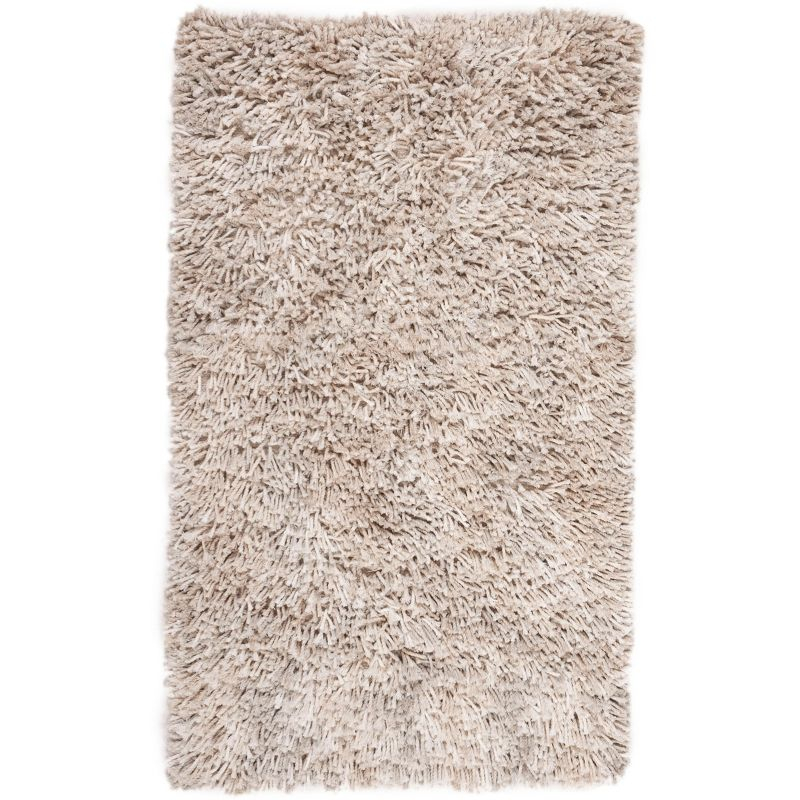 Rio Shag SG960 Hand Loomed Indoor Accent Rug - Beige/Ivory - 3'x5' - Safavieh