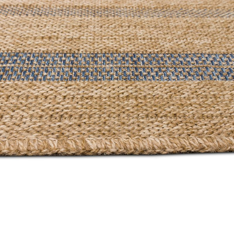 Liora Manne Sahara Multi Border Indoor/Outdoor Rug Navy 7'10" Square
