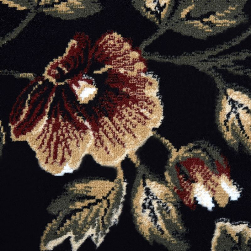 Home Dynamix Optimum Amell Traditional Floral Area Rug, Black/Green, 7'8"x10'4"