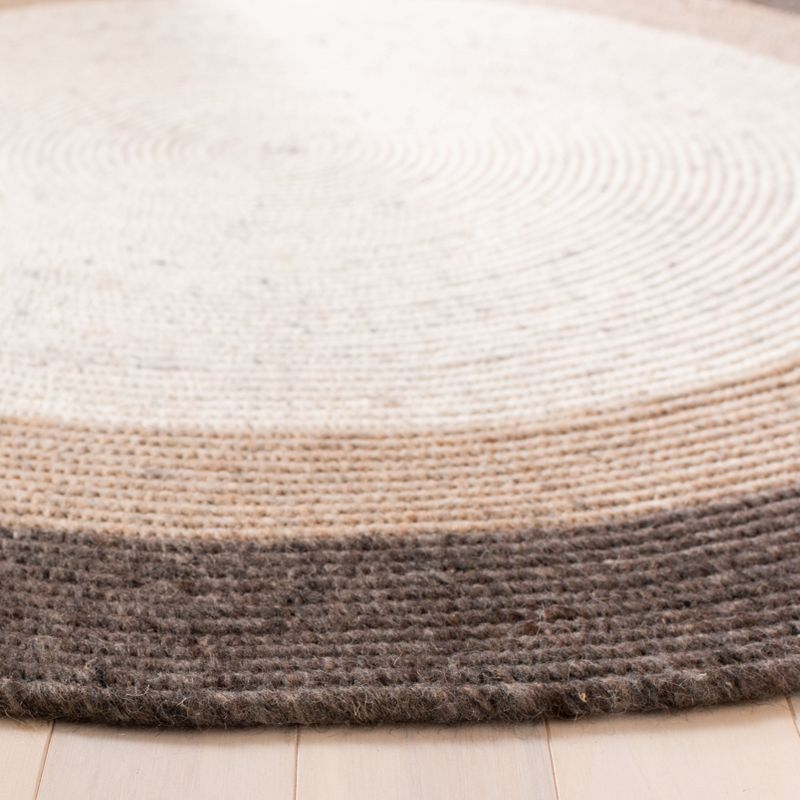 Braided BRD903 Hand Woven Indoor Area Rug - Charcoal/Ivory - 8'x10' Oval - Safavieh