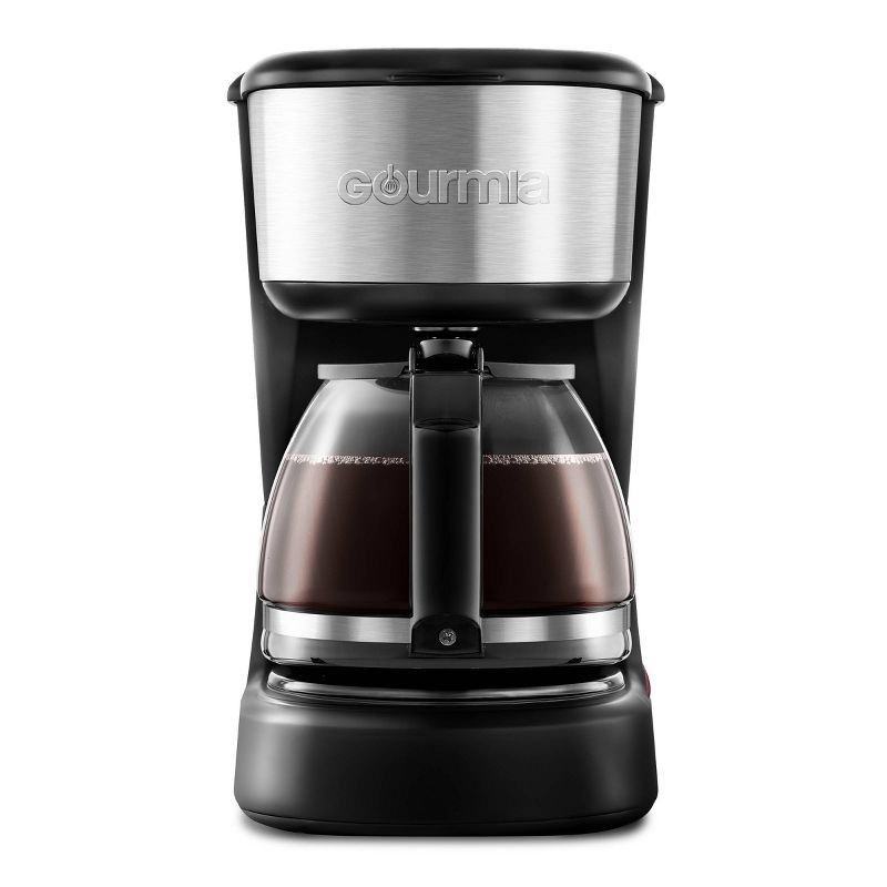 Gourmia 5 Cup One-Touch Switch Coffee Maker with Auto Keep Warm Black: Small Drip Coffee Machine, 700W, Basket Filter