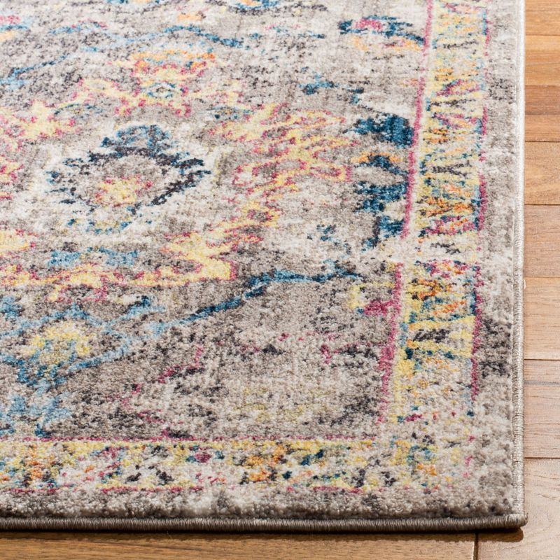 Bristol BTL347 Power Loomed Indoor Runner Rug - Grey/Blue - 2'3"x10' - Safavieh