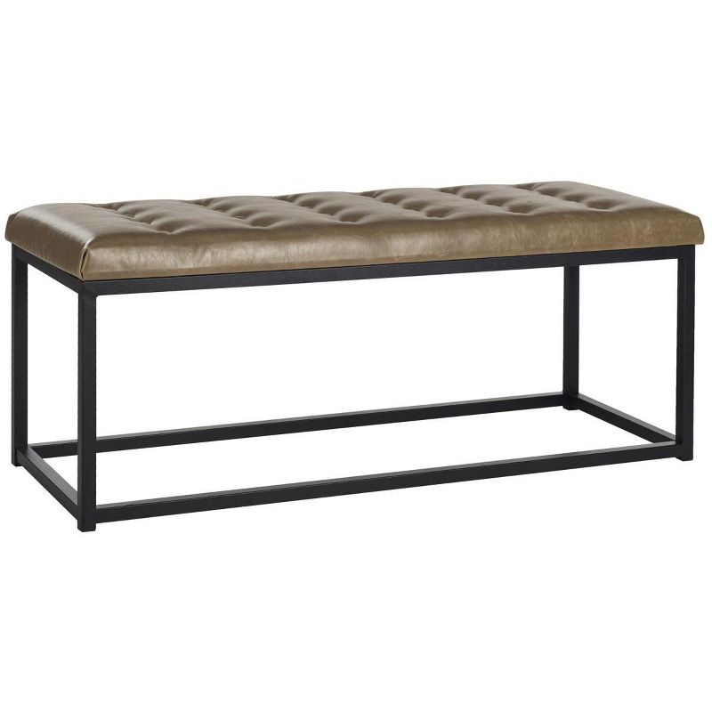 Reynolds Bench - Tan/Black - Safavieh