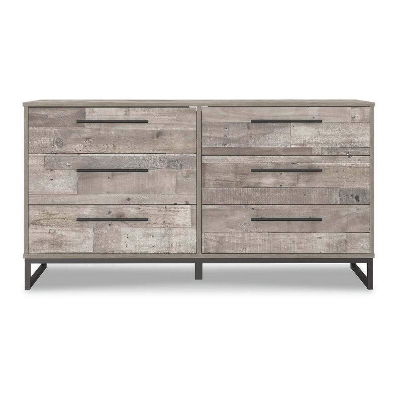 Signature Design by Ashley Casual Neilsville 6 Drawer Dresser, Whitewash