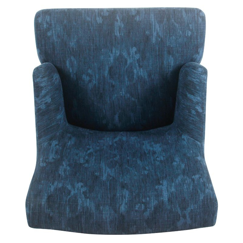 Dining Chairs Indigo - HomePop: Upholstered Arm Chair, Cotton Fabric, Foam Filled, Plywood & Hardwood Frame