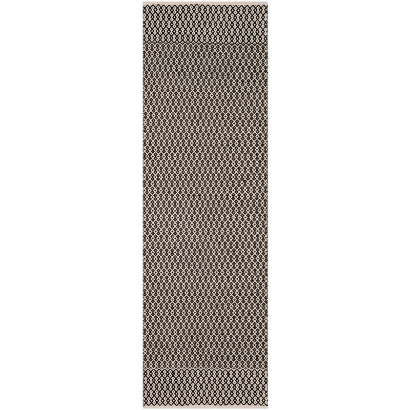 Montauk MTK339 Hand Woven Indoor Runner Rug - Ivory/Black - 2'3"x14' - Safavieh