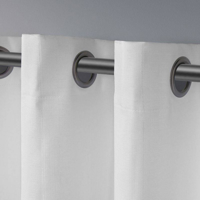 18"x54" Loha Light Filtering Window Valance Grommet White - Exclusive Home: Solid Polyester, Machine Washable