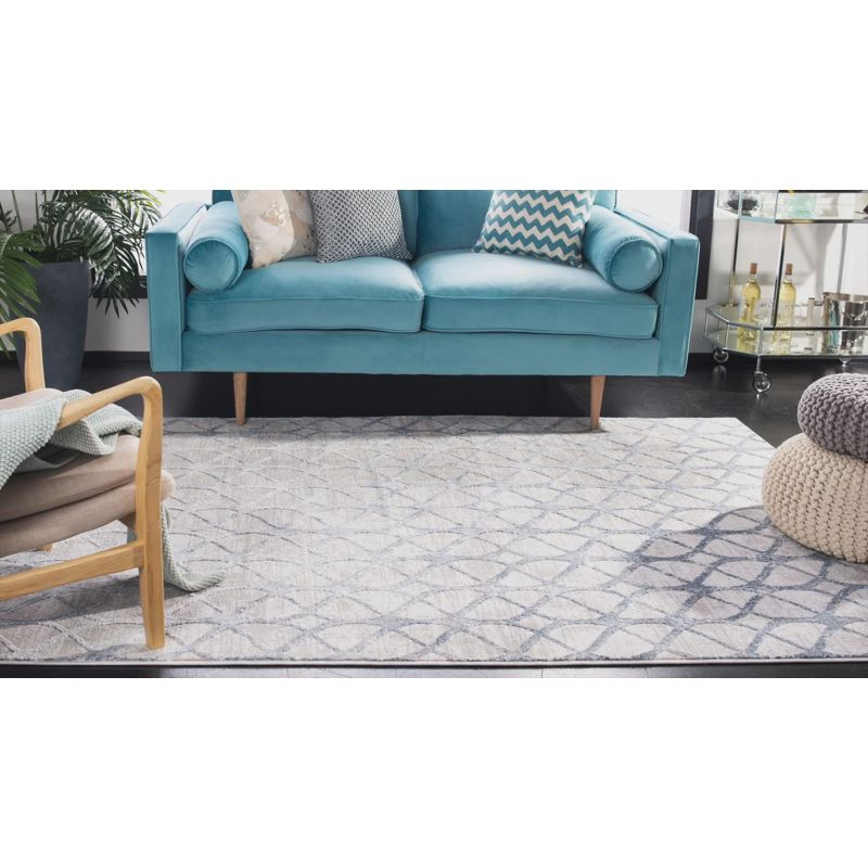 Amelia ALA792 Power Loomed Runner Rug - Grey/Blue - 2'2"x22' - Safavieh.