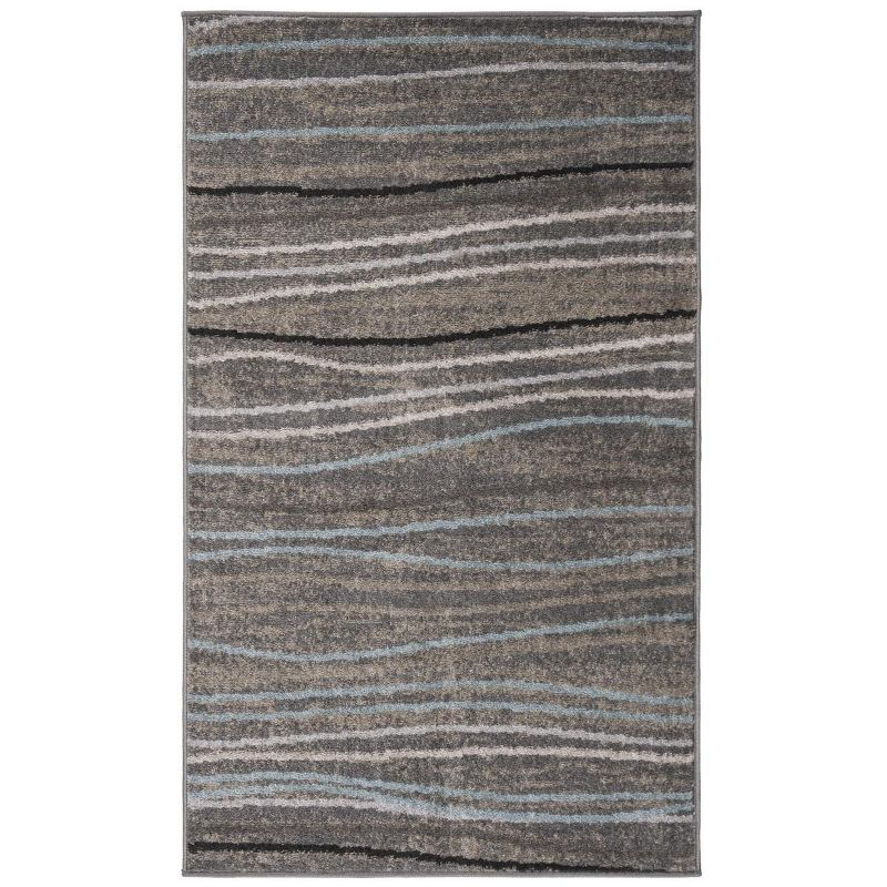 Amsterdam AMS111 Power Loomed Indoor Accent Rug - Silver/Beige - 3'x5' - Safavieh