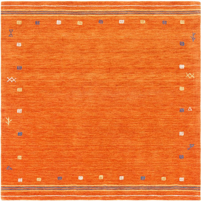 Himalaya HIM563 Handmade Area Rug - 6'x6' - Rust - Safavieh