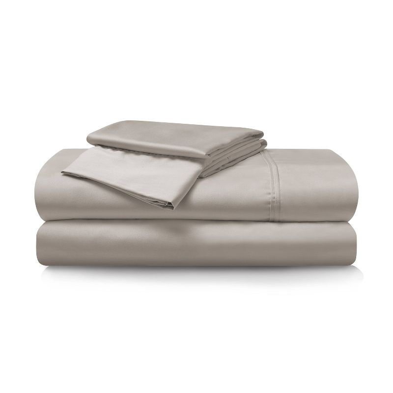 Bedgear Split Head Queen Hyper Cotton Sheet Set Medium Beige: Rayon Bamboo Blend, Moisture-Wicking, Climate Control Treatment