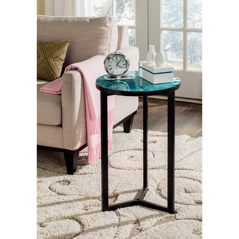 Zaira End Table - Blue/Green - Safavieh.