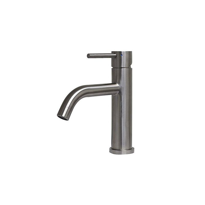 Whitehaus Collection Lead-free Solid Stainless Steel Single Lever Elevated Lavatory Faucet