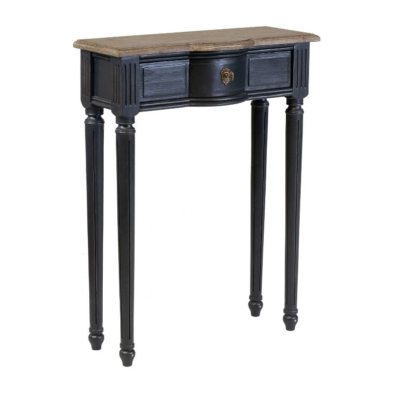 East at Main Lydia Console Table Black: 24" Entryway Table, Narrow, Nautical Style, Wood Frame