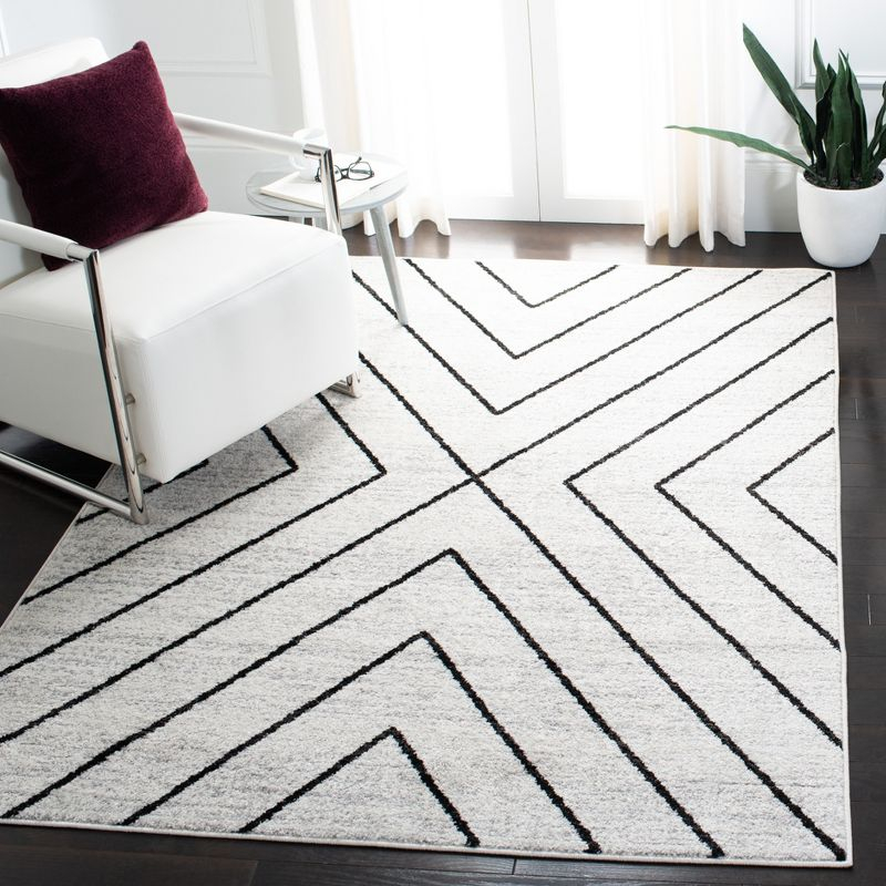 Adirondack ADR251 Machine Made Indoor Area Rug - Ivory/Grey - 10'x14' - Safavieh