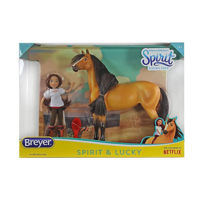 Breyer Animal Creations Breyer 1:12 Classics Spirit Riding Free Spirit & Lucky Model Horse Set