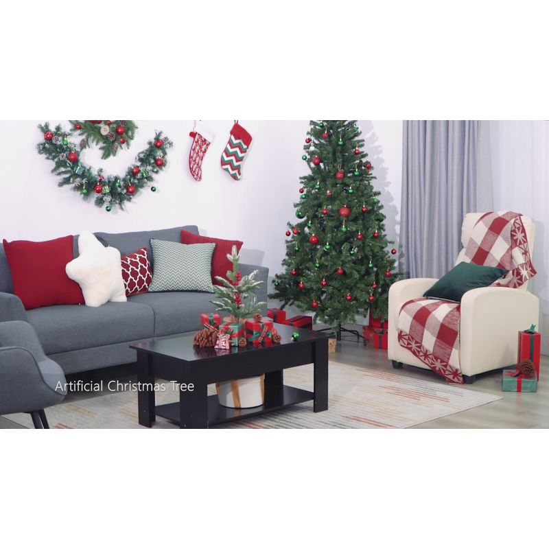 Yaheetech 4.5ft Hinged Spruce Artificial Christmas Tree Holiday Decoration with PVC Tips, Green