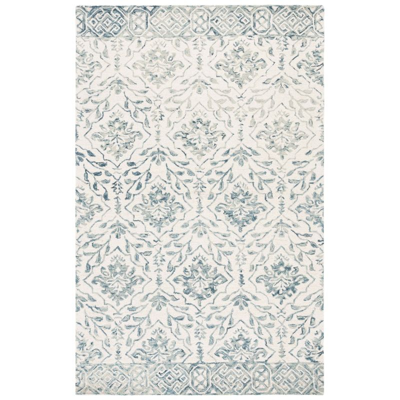 Dip Dye DDY901 Hand Tufted Area Rug - Blue/Ivory - 5'x8' - Safavieh.