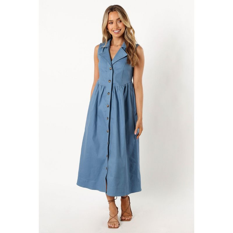 Petal and Pup Womens Sonja Midi Dress - Steel Blue XS