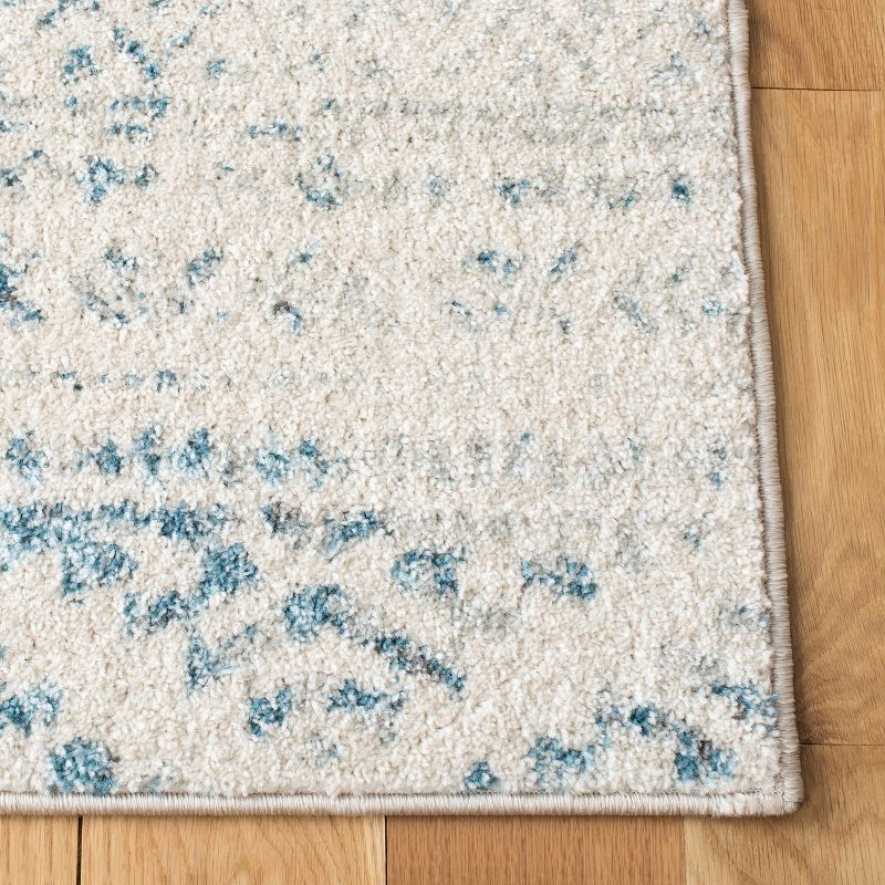 Tulum TUL272 Power Loomed Runner Rug - Ivory/Turquoise - 2'x8' - Safavieh.