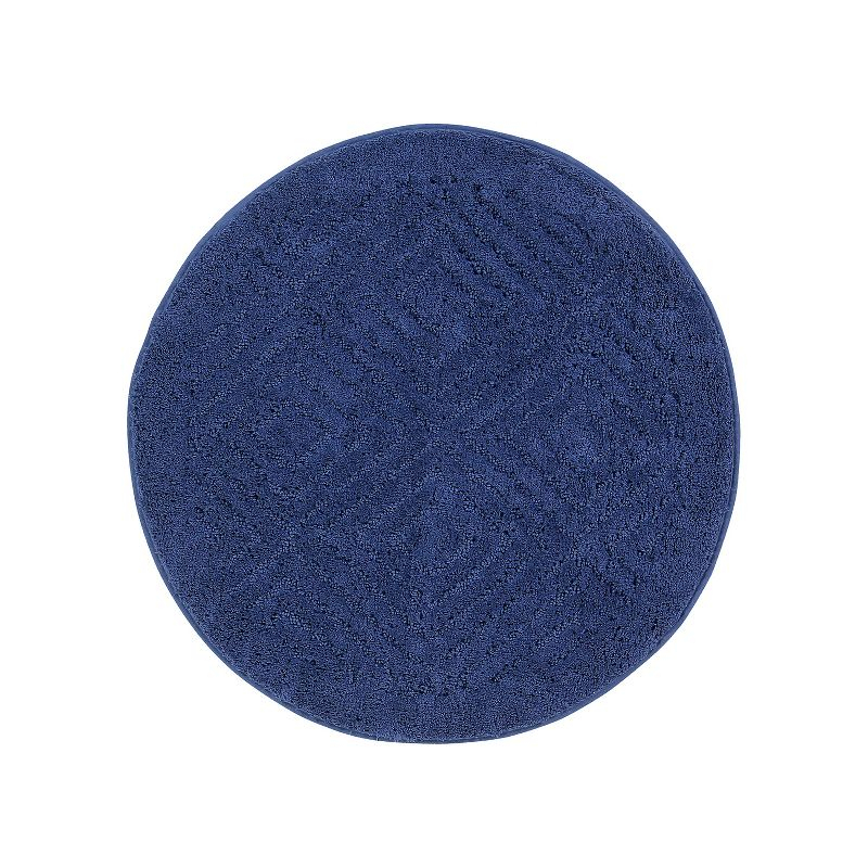 Better Trends Trier 100% Cotton Tufted Non-Skid Backing Bath Rug 30" x 30" Round - Blue