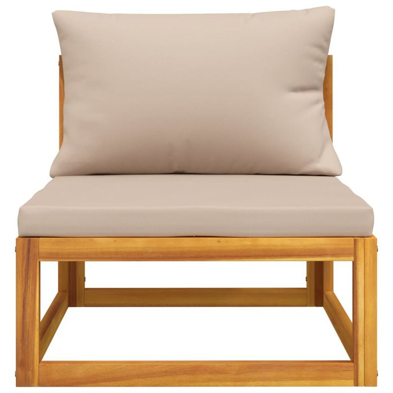 vidaXL 2 Piece Patio Sofa Set with Cushions Solid Wood Acacia