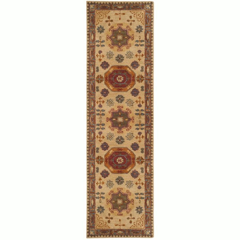 Heritage HG402 Handmade Runner Rug - 2'3"x10' - Beige/Multi - Safavieh