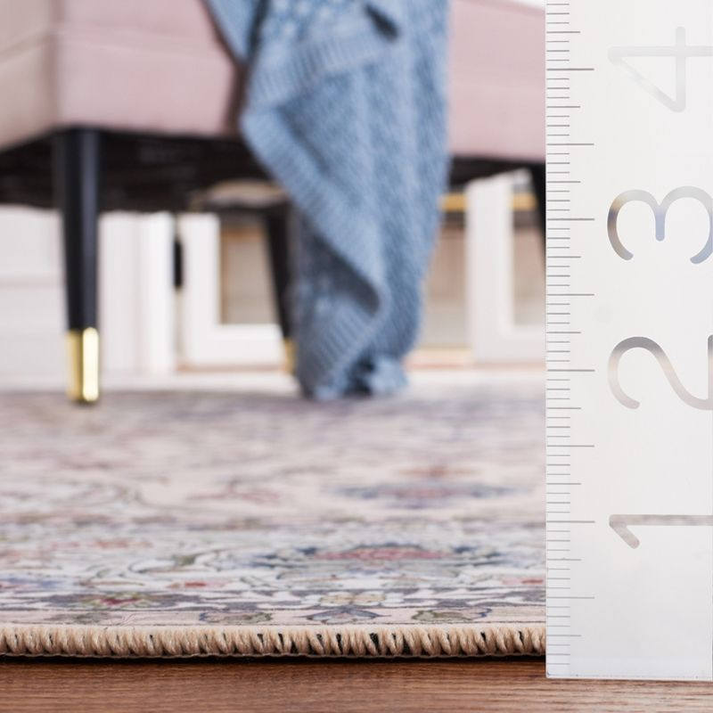 Tucson TSN123 Power Loomed Machine Washable Area Rug - Beige/Green - 6'x6' - Safavieh.
