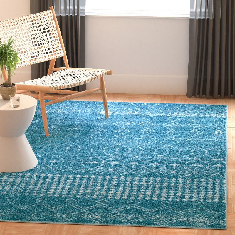 Tulum TUL229 Power Loomed Area Rug - Turquoise/Blue - 4'x6' - Safavieh.