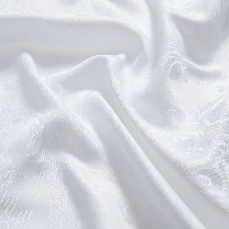 Caiden Elegance Damask Water & Stain Resistant Tablecloth - 52" x 70" - White - Elrene Home Fashions
