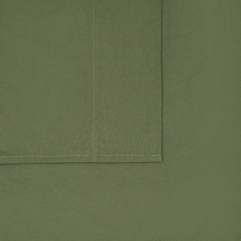 Brooklyn Loom Full 4pc Essential Cotton Sheet Set Green