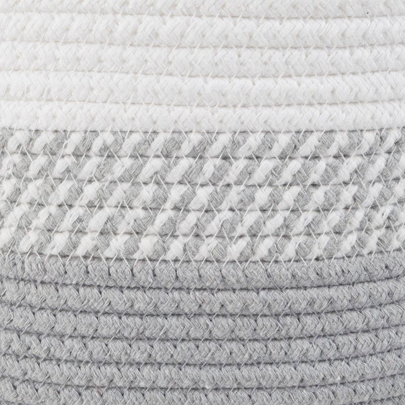 Home-Complete 3pc Storage Basket Set Gray: Cotton Cloth Bins for Shelves, Square Decorative Organizers, Hand Washable