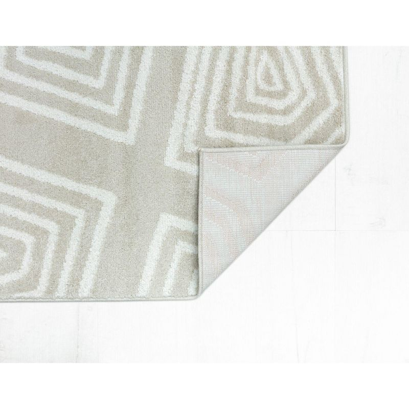 Mason Brooks Azalea AZ85A Contemporary Geometric Area Rug for Dining Room Rug Neutral Rug Living Room Rug Kitchen, 8'x10'