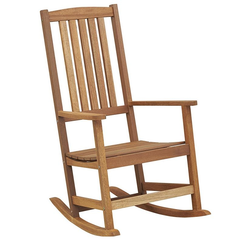 Tangkula Rocking Chair High-Back Outdoor Rocker with Smooth Rocking Base for Backyard