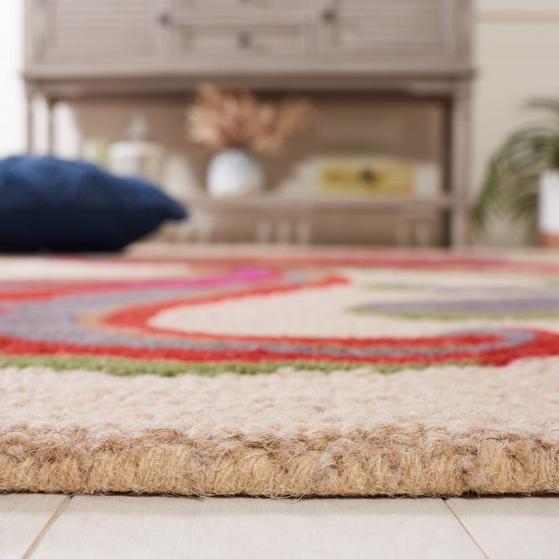 Blossom BLM680 Hand Hooked Accent Rug - Beige/Multi - 2'6"x4' - Safavieh.