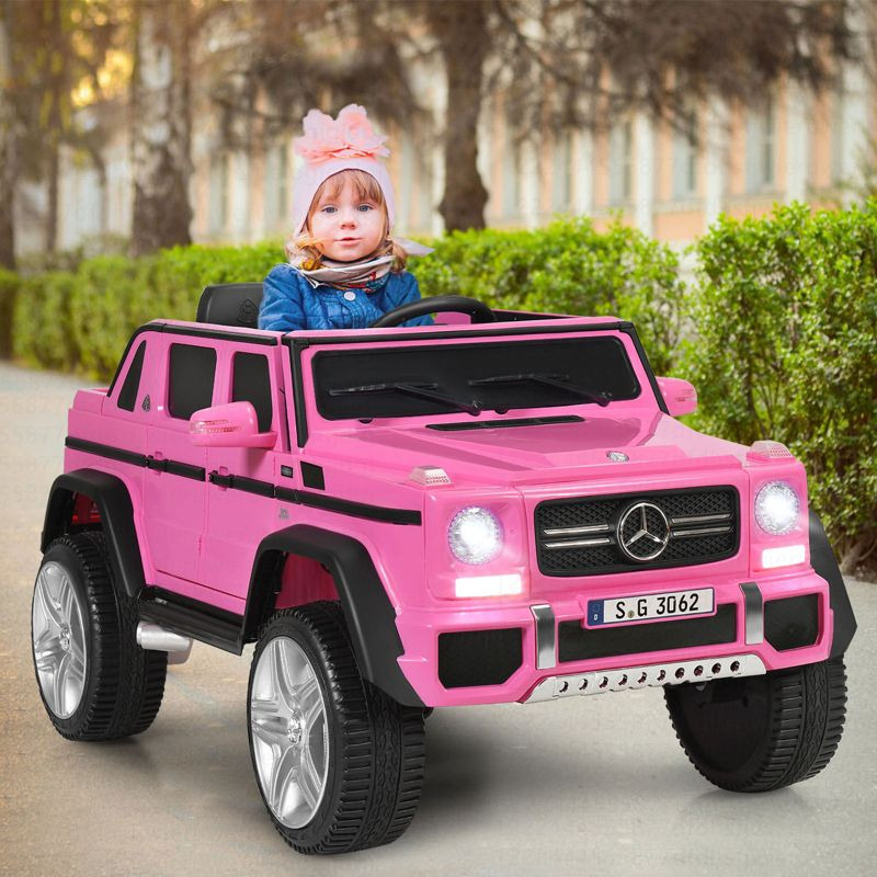 Costway Mercedes Benz 12V Electric Kids Ride On Car RC Remote Control W/Trunk Pink