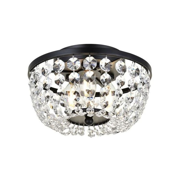 Elegant Lighting Cora 10 inch flush mount in black