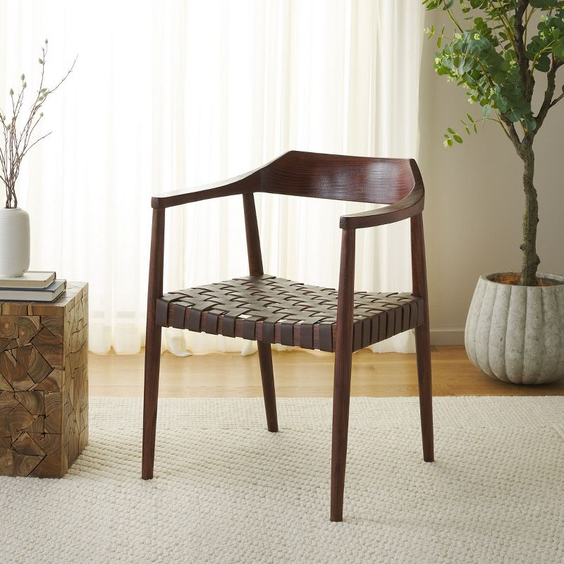 Amycus Accent Chair - ACH1202 - Cognac/Walnut - Safavieh