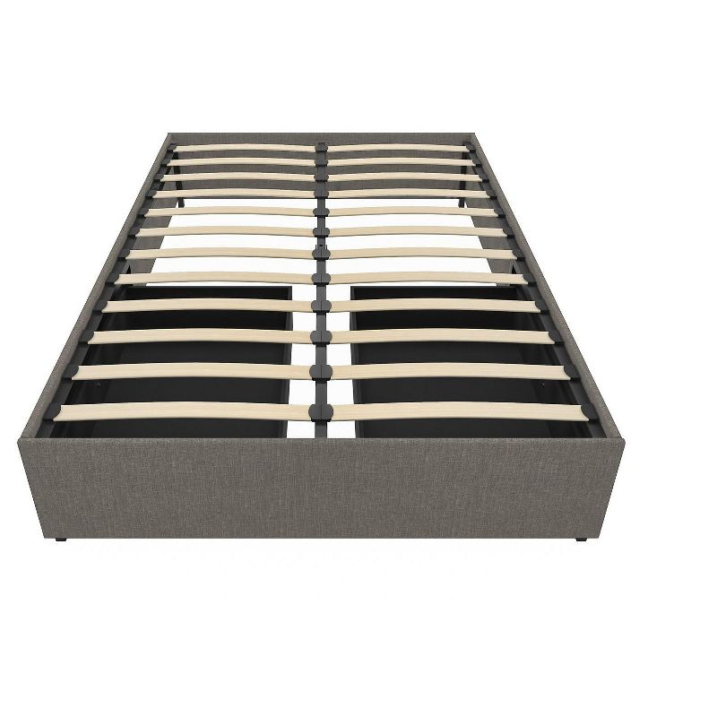 DHP Maven Platform Bed with Storage, Full, Gray Linen