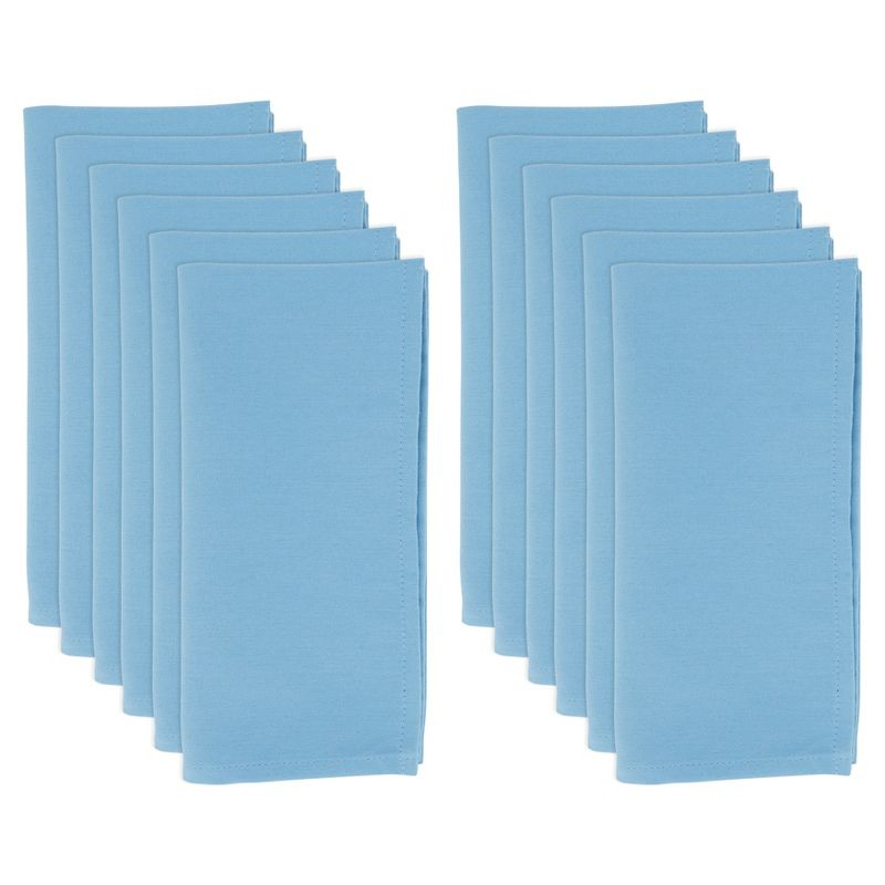 Saro Lifestyle Everyday Cloth Table Napkins (Set of 12), Aqua, 20" x 20"