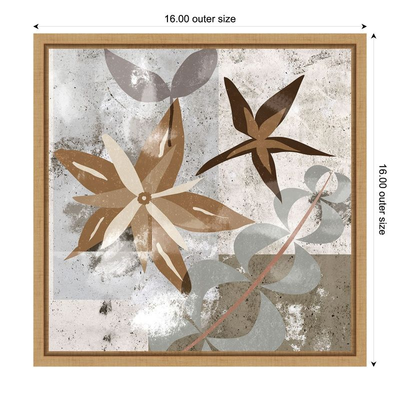 Amanti Art Autumn Forest Flowers II by Melissa Wang Canvas Wall Art Print Framed 16 x 16-in.