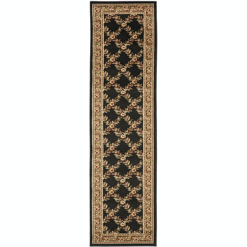 Lyndhurst LNH557 Power Loomed Runner Rug - Black/Brown - 2'3"x8' - Safavieh