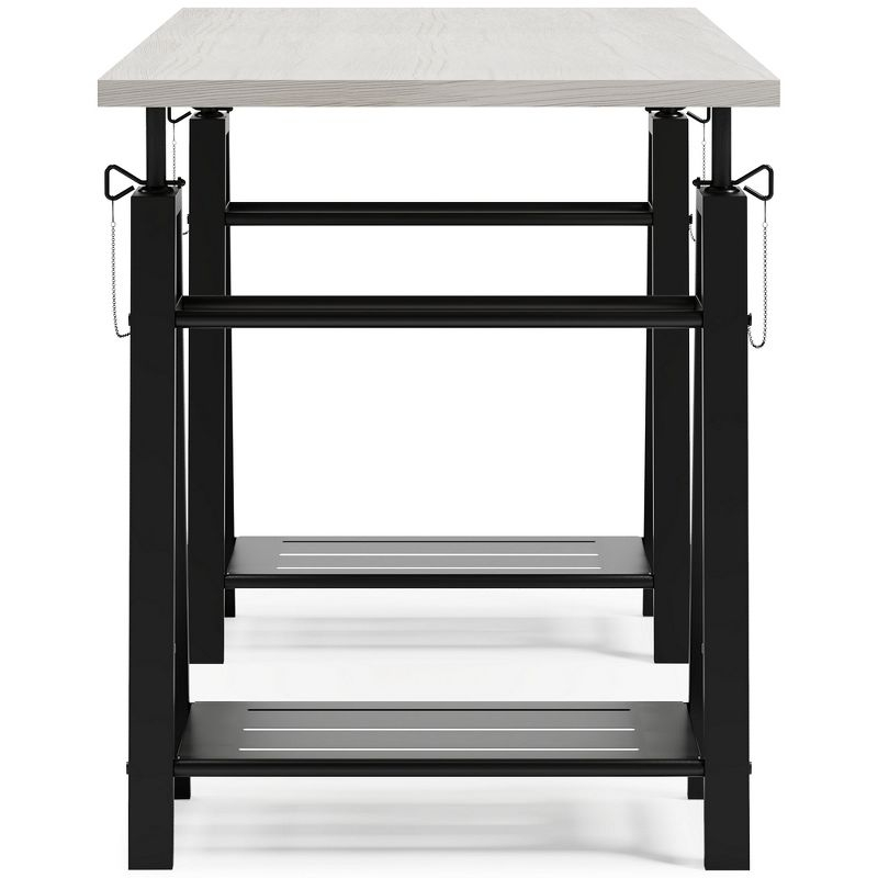 Signature Design by Ashley Casual Bayflynn Adjustable Height Desk, White