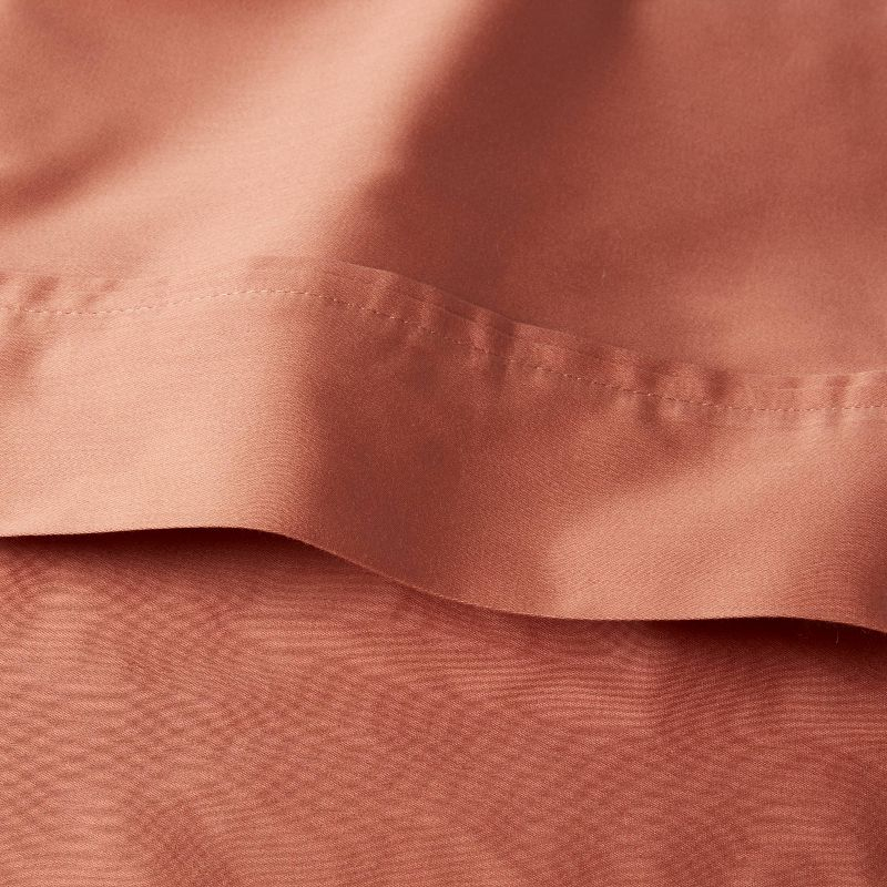 Queen Solid Performance 400 Thread Count Sheet Set Rust - Threshold™: Cotton Woven, Includes 2 Pillowcases & Fitted Sheet