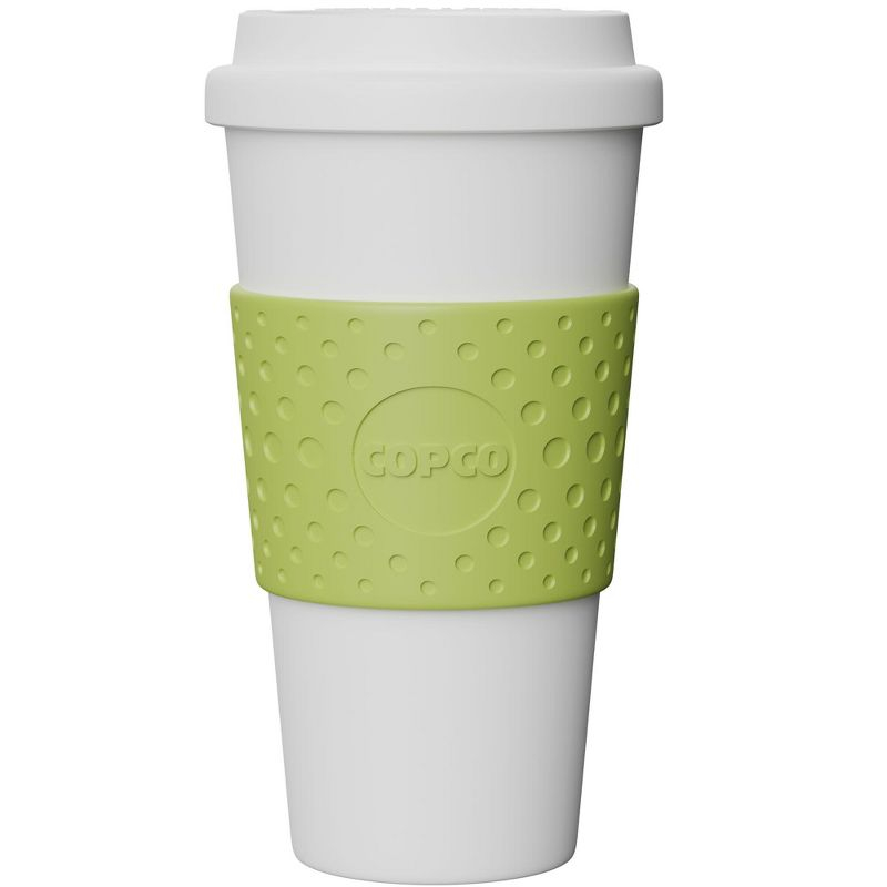 Copco Acadia 16 oz Travel Mug - Insulated Reusable Coffee Tumbler with Double-Walled Plastic, Leak-Proof Lid, BPA-Free - (Green)