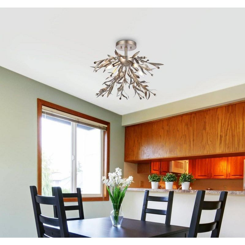 Elegant Lighting Priscilla 18.5 inch flush mount in gold leaf
