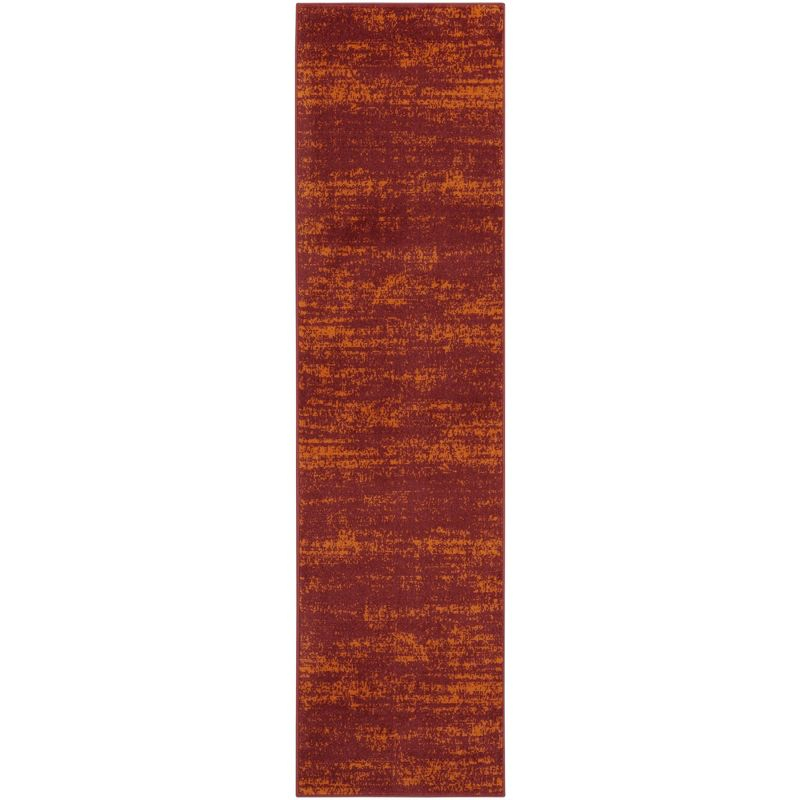 Nourison Essentials 2' x 6' Red Modern Indoor/Outdoor Rug