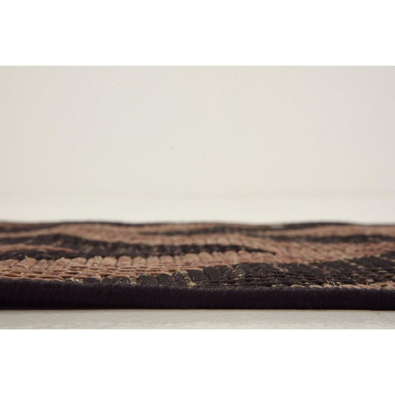 Unique Loom 2' 2 x 6' 0 Runner Brown Outdoor Modern Chevron Area Rug