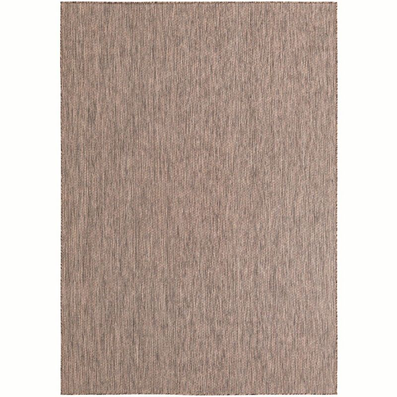 Unique Loom 7' 1 x 10' 0 Rectangle Indoor/Outdoor Solid Light Brown Area Rug