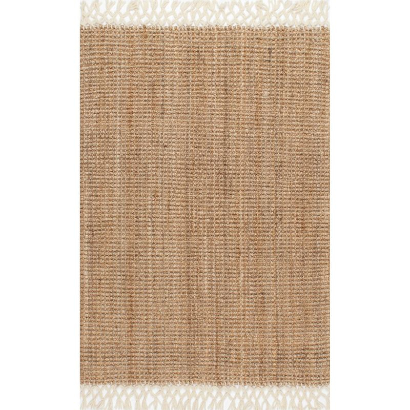 3'x5' Jute Hand Woven Raleigh Area Rug Natural - nuLOOM: Rectangle, Medium Pile, Contemporary, Indoor Use